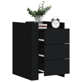 Nachttisch aus schwarzem Ingenieurholz 45x50x65 cm von , Nachttische - Ref: Foro24-848305, Preis: 91,73 €, Rabatt: %