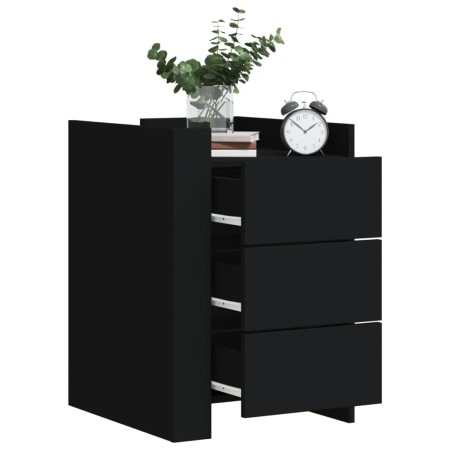 Engineered wood black bedside table 45x50x65 cm by , Nightstands - Ref: Foro24-848305, Price: 91,73 €, Discount: %