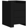 Engineered wood black bedside table 45x50x65 cm by , Nightstands - Ref: Foro24-848305, Price: 91,73 €, Discount: %