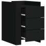 Engineered wood black bedside table 45x50x65 cm by , Nightstands - Ref: Foro24-848305, Price: 91,73 €, Discount: %