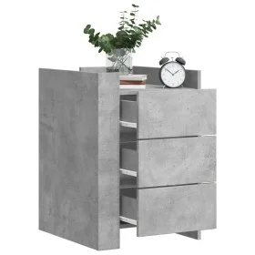 Engineered wood gray concrete bedside table 45x50x65 cm by , Nightstands - Ref: Foro24-848307, Price: 88,52 €, Discount: %