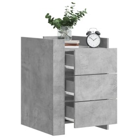 Mesita de noche madera de ingeniería gris hormigón 45x50x65 cm de , Mesitas de noche - Ref: Foro24-848307, Precio: 89,87 €, D...