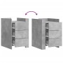 Mesita de noche madera de ingeniería gris hormigón 45x50x65 cm de , Mesitas de noche - Ref: Foro24-848307, Precio: 92,92 €