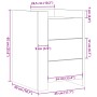 Engineered wood gray concrete bedside table 45x50x65 cm by , Nightstands - Ref: Foro24-848307, Price: 89,87 €, Discount: %
