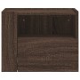 Wall-mounted bedside tables 2 units brown oak color 45x30x35 cm by , Nightstands - Ref: Foro24-848324, Price: 70,45 €, Discou...