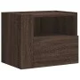 Mesitas de noche de pared 2 uds color marrón roble 45x30x35 cm de , Mesitas de noche - Ref: Foro24-848324, Precio: 69,55 €, D...