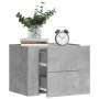 Wall-mounted bedside table set, gray concrete color, 45x30x35 cm by , Nightstands - Ref: Foro24-848332, Price: 79,47 €, Disco...