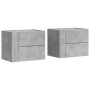 Wand-Nachttisch 2 Stück in Betongrau 45x30x35 cm von , Nachttische - Ref: Foro24-848332, Preis: 73,89 €, Rabatt: %