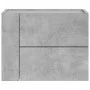Wall-mounted bedside table set, gray concrete color, 45x30x35 cm by , Nightstands - Ref: Foro24-848332, Price: 79,47 €, Disco...