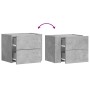 Wand-Nachttisch 2 Stück in Betongrau 45x30x35 cm von , Nachttische - Ref: Foro24-848332, Preis: 73,89 €, Rabatt: %