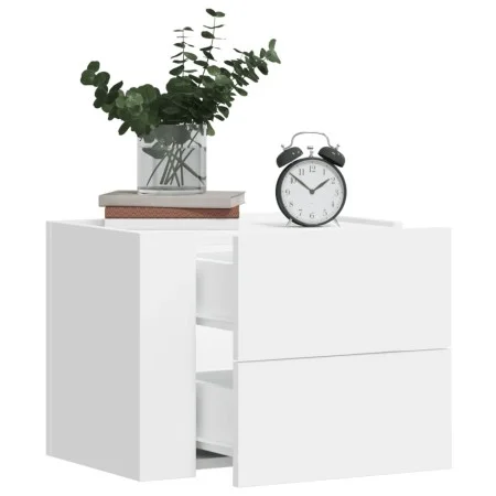 Wall-mounted bedside tables, set of 2, white, 45x30x35 cm by , Nightstands - Ref: Foro24-848326, Price: 83,39 €, Discount: %