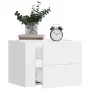 Wall-mounted bedside tables, set of 2, white, 45x30x35 cm by , Nightstands - Ref: Foro24-848326, Price: 83,39 €, Discount: %