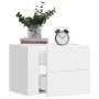Wandnachttische, 2 Stück, weiß, 45x30x35 cm von , Nachttische - Ref: Foro24-848326, Preis: 76,04 €, Rabatt: %