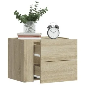 Mesitas de noche de pared 2 unidades roble Sonoma 45x30x35 cm de , Mesitas de noche - Ref: Foro24-848330, Precio: 72,75 €, De...