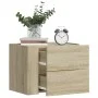 Wall-mounted bedside tables 2 units Sonoma oak 45x30x35 cm by , Nightstands - Ref: Foro24-848330, Price: 78,35 €, Discount: %