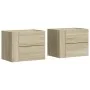 Wall-mounted bedside tables 2 units Sonoma oak 45x30x35 cm by , Nightstands - Ref: Foro24-848330, Price: 78,35 €, Discount: %