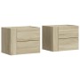 Wand-Nachttische, 2 Stück, Sonoma-Eiche, 45x30x35 cm. von , Nachttische - Ref: Foro24-848330, Preis: 73,66 €, Rabatt: %