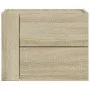 Mesitas de noche de pared 2 unidades roble Sonoma 45x30x35 cm de , Mesitas de noche - Ref: Foro24-848330, Precio: 72,61 €, De...