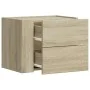 Mesitas de noche de pared 2 unidades roble Sonoma 45x30x35 cm de , Mesitas de noche - Ref: Foro24-848330, Precio: 72,61 €, De...