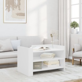 White engineered wood coffee table 80x50x50 cm by , Coffee table - Ref: Foro24-848339, Price: 62,46 €, Discount: %