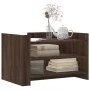 Engineered wood brown oak coffee table 80x50x50 cm by , Coffee table - Ref: Foro24-848345, Price: 64,32 €, Discount: %