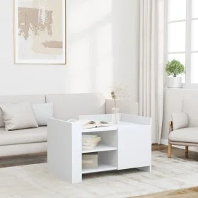 White engineered wood coffee table 80x50x50 cm by , Coffee table - Ref: Foro24-848353, Price: 66,24 €, Discount: %