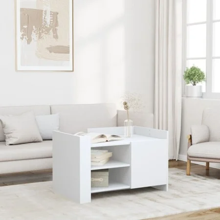 Mesa de centro madera de ingeniería blanca 80x50x50 cm de , Mesas de centro - Ref: Foro24-848353, Precio: 66,24 €, Descuento: %