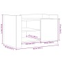 Weißer Couchtisch aus Holzwerkstoff 80x50x50 cm von , Couchtisch - Ref: Foro24-848353, Preis: 67,06 €, Rabatt: %