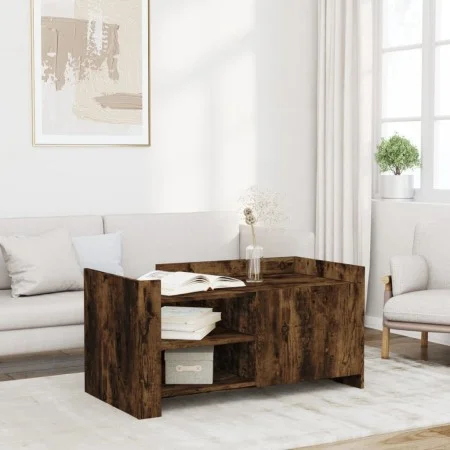 Engineered wood smoked oak coffee table 100x50x50 cm by , Coffee table - Ref: Foro24-848364, Price: 78,80 €, Discount: %