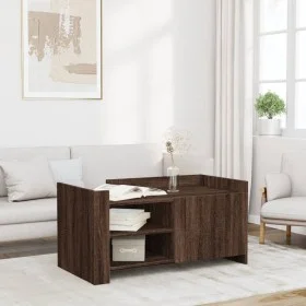 Engineered wood brown oak coffee table 100x50x50 cm by , Coffee table - Ref: Foro24-848366, Price: 80,97 €, Discount: %