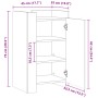 Ingenieurholz-Sideboard in Betongrau 45x35x75 cm von , Sideboards - Ref: Foro24-848398, Preis: 68,34 €, Rabatt: %