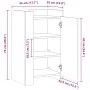 Ingenieurholz-Sideboard in Betongrau 45x35x75 cm von , Sideboards - Ref: Foro24-848398, Preis: 68,34 €, Rabatt: %