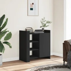 Schwarzer Schrank aus Holzwerkstoff 73,5x35x75 cm von , Sideboards - Ref: Foro24-848403, Preis: 74,87 €, Rabatt: %