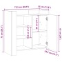 Aparador de madera de ingeniería negro 73,5x35x75 cm de , Aparadores - Ref: Foro24-848403, Precio: 76,16 €, Descuento: %