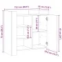 Schwarzer Schrank aus Holzwerkstoff 73,5x35x75 cm von , Sideboards - Ref: Foro24-848403, Preis: 75,00 €, Rabatt: %