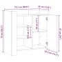 Ingenieurholz-Sideboard in Eichenbraun 73,5x35x75 cm von , Sideboards - Ref: Foro24-848408, Preis: 77,84 €, Rabatt: %