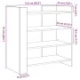 Engineered wood sideboard in Sonoma grey 73.5x35x75 cm by , Sideboards - Ref: Foro24-848393, Price: 55,78 €, Discount: %