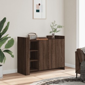 Engineered wood brown oak sideboard 100x35x75 cm by , Sideboards - Ref: Foro24-848415, Price: 104,08 €, Discount: %