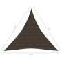 Toldo de vela HDPE marrón 160 g/m² 5x5x5 m de vidaXL, Sombrillas - Ref: Foro24-311812, Precio: 44,41 €