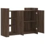 Engineered wood brown oak sideboard 100x35x75 cm by , Sideboards - Ref: Foro24-848415, Price: 102,35 €, Discount: %