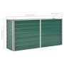 Arriate de jardín de acero galvanizado verde 160x40x77 cm de vidaXL, Maceteros y jardineras - Ref: Foro24-44849, Precio: 57,1...