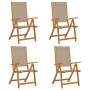 Faltbare Gartenstühle, 4 Stück Massivholz Akazie mit Textilene. von , Gartenstühle - Ref: Foro24-3279244, Preis: 344,02 €, Ra...