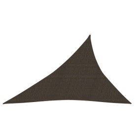 Toldo de vela marrón HDPE 160 g/m² 4x5x6,8 m