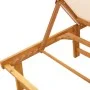 Tumbonas 2 uds con mesa madera maciza acacia y textileno crema de , Tumbonas - Ref: Foro24-3279252, Precio: 356,20 €, Descuen...