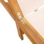 Tumbonas 2 uds con mesa madera maciza acacia y textileno crema de , Tumbonas - Ref: Foro24-3279252, Precio: 356,20 €, Descuen...