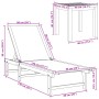2 sun loungers with solid acacia wood table and cream textilene by , Loungers - Ref: Foro24-3279252, Price: 348,46 €, Discoun...
