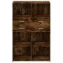Smoked oak engineered wood sideboard 80x42.5x124 cm by , Sideboards - Ref: Foro24-3281389, Price: 142,05 €, Discount: %
