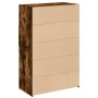 Aparador de madera de ingeniería roble ahumado 80x42,5x124 cm de , Aparadores - Ref: Foro24-3281389, Precio: 148,76 €, Descue...