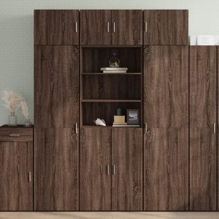 Tall engineered wood brown oak sideboard 70x42.5x185 cm by , Sideboards - Ref: Foro24-3281377, Price: 152,10 €, Discount: %