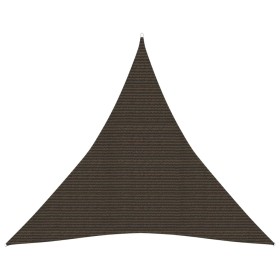 Toldo de vela marrón HDPE 160 g/m² 3,6x3,6x3,6 m